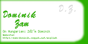 dominik zam business card